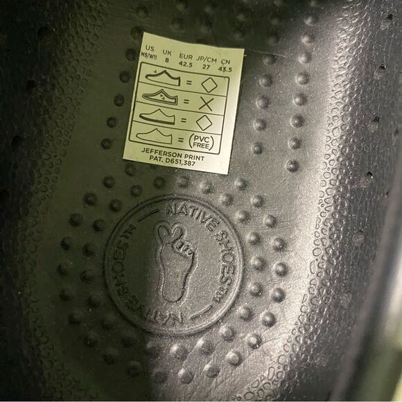 Disney Parks x NATIVE Brand Minnie Mouse rubber waterproof Shoes black NEW 9/11 - Picture 11 of 11